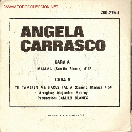 Discos de vinilo: Mamma. Angela Carrasco. 1981. - Foto 2