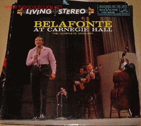 Discos de vinilo: BELAFONTE - AT CARNEGIE HALL - Foto 1