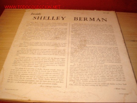 Discos de vinilo: Disco LP de Shelley Berman - Inside - A&ntilde;os 50. - Foto 2