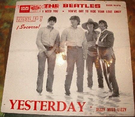 Discos de vinilo: the beatles   help / yesterday  - 33 rpm single - Foto 1