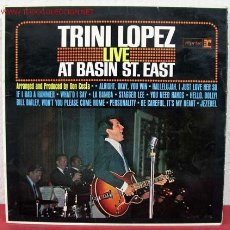 Discos de vinilo: TRINI LOPEZ ( LIVE AT BASIN ST. EAST ) LP33