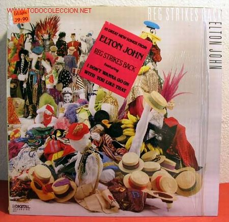 Discos de vinilo: ELTON JOHN ( REG STRIKES ACK ) 1988 LP33 - Foto 1