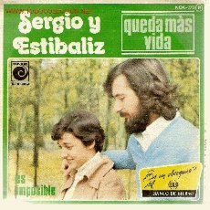 Discos de vinilo: 'QUEDA MÁS VIDA', DE SERGIO Y ESTÍBALIZ. 1976.