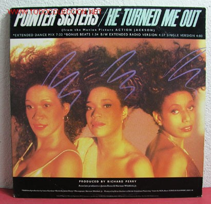 Discos de vinilo: POINTER SISTERS HE TURNED ME OUT USA-1988 LP33 - Foto 1