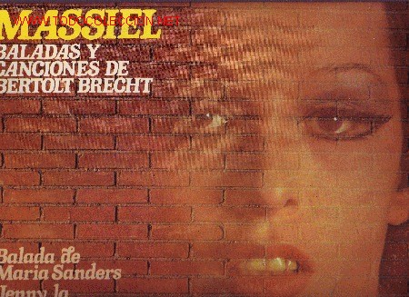 Discos de vinilo: MASSIEL DISCO LP BALADAS Y CANCIONES DE BERTOLT BRECHT - Foto 1