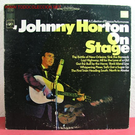 Discos de vinilo: JOHNNY HORTON ( ON STAGE ) USA LP33 - Foto 1