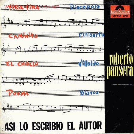 Disques de vinyle: ROBERTO PANSERA - ASI LO ESCRIBIO EL AUTOR + 3 E.P. EDITADO POR POLYDOR EN 1964