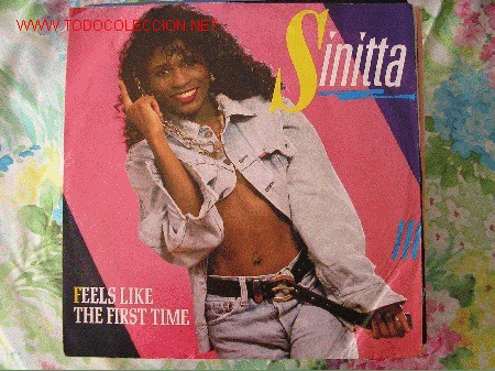 Discos de vinilo: SINITTA  Feels like the first time (versiones cantada e instrumental)   SINGLE 1986 - Foto 1