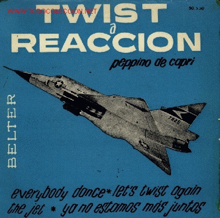 Discos de vinilo: PEPPINO DI CAPRI-TWIST A REACCION EP 1962 RARO SPAIN