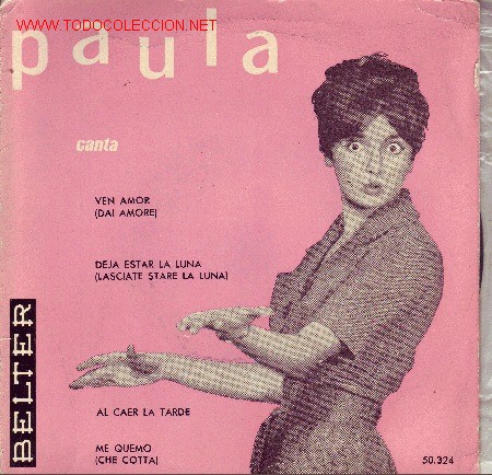 Dischi in vinile: paula disco ep belter 50.324 1960 spa
