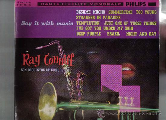 Discos de vinilo: lp 10 pulgadas de  RAY CONNIFF -  SAY IT WITH MUSIC - Foto 1