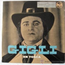 Discos de vinilo: GIGLI EN TOSCA , 45 RPM, DURACION AMPLIADA. RCA.. Lote 24499095