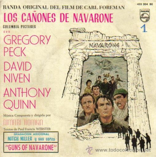 Discos de vinilo: BSO LOS CA&Ntilde;ONE DE NAVARONE- DIMITRI TIOMKIN EP 1961 PHILIPS - Foto 1