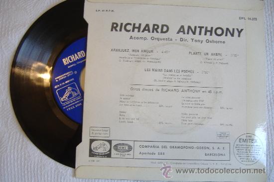 Discos de vinilo: aranjuez, mon amour richard anthony - Foto 2