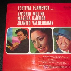 Discos de vinilo: FESTIVAL FLAMENCO : ANTONIO MOLINA, MARUJA GARRIDO, JUANITO VALDERRAMA -SONOPLAY M18.026.-AÑO 68. Lote 10249119