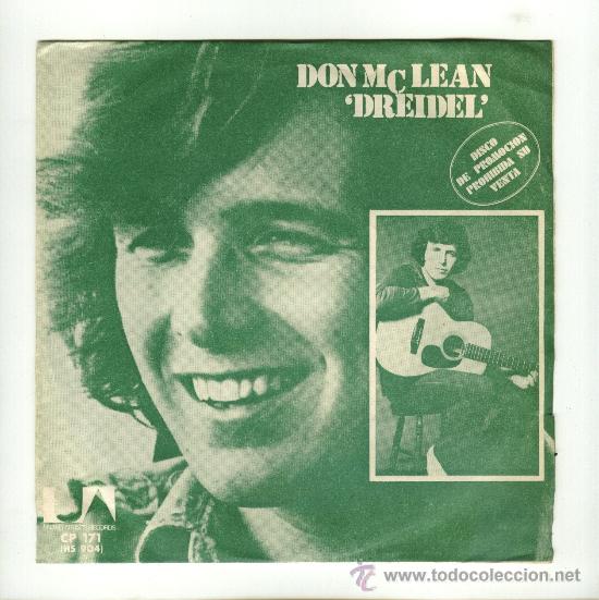 Discos de vinilo: don mclean - dreidel / bronco bills lament - Foto 1