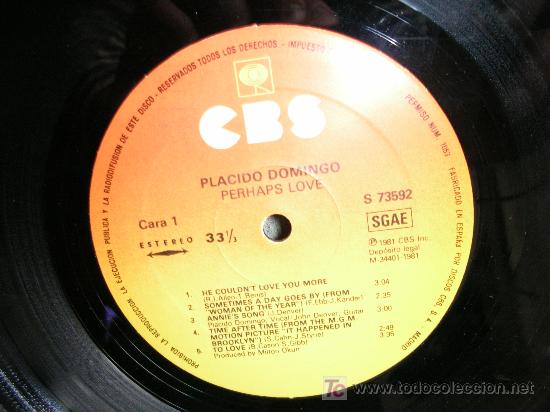 Discos de vinilo: PLACIDO DOMINGO CON JOHN DENVER LP - Foto 4