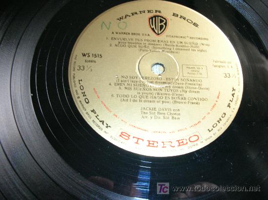 Discos de vinilo: JACKIE DAVIS PLUS VOICES-ORIGINAL 1964 - Foto 3