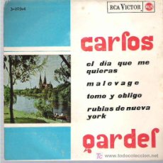 Discos de vinilo: CARLOS GARDEL - EL DIA Q ME QUIERAS *** EP RCA VICTOR 1965. Lote 13052195