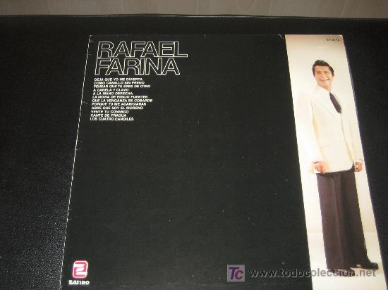 Discos de vinilo: RAFAEL FARINA- ZAFIRO  -A&Ntilde;O 1984 - Foto 1