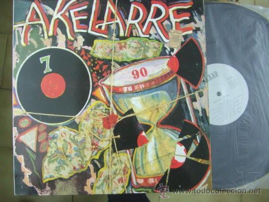 Discos de vinilo: LP AKELARRE: 7 - 90, DOBLE HOJA CON LETRAS - Foto 1