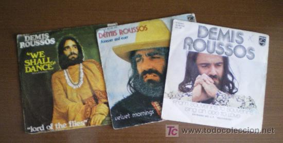 Discos de vinilo: 3 SINGLES DEMIS ROUSSOS. (a&ntilde;os 70) - Foto 1
