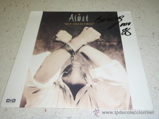 Discos de vinilo: ASWAD  ( SET THEM FREE - THE MESSAGE )  1988   SINGLE45  MANGO - Foto 1