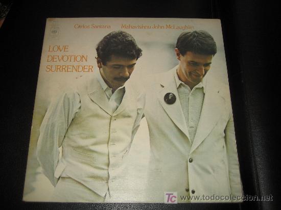 Discos de vinilo: CARLOS SANTANA - MAHAVISNNU JOHN McLAUGHLIN  - LOVE DEVOTION SURRENDER - Foto 1