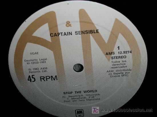 Discos de vinilo: CAPTAIN SENSIBLE&acute;S-STOP THE WORLD-MAXISINGLE - Foto 3