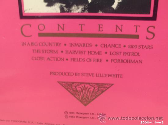 Discos de vinilo: BIG COUNTRY ----- THE CROSSING - Foto 2