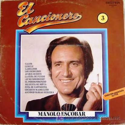 Discos de vinilo: EL CANCIONERO 3: MANOLO ESCOBAR - Foto 1