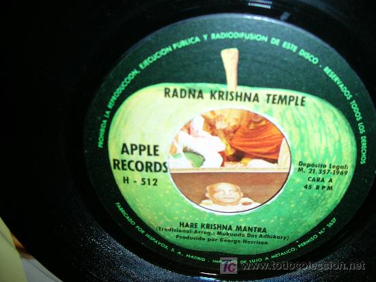 Discos de vinilo: RADNA KRISHNA TEMPLE-GEORGE HARRISON - Foto 3