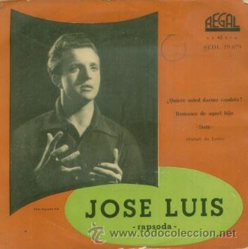 Discos de vinilo: JOSE LUIS - RAPSODA - RECITA A RAFAEL DE LEON - EP RARISIMO DE 1956