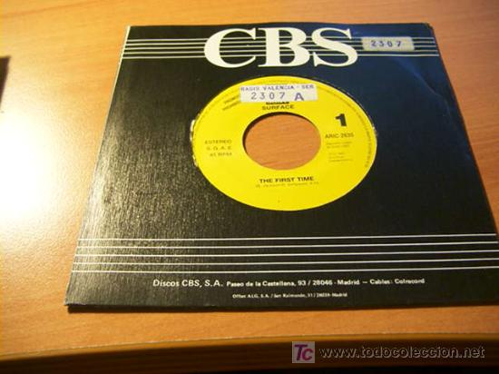 Discos de vinilo: SURFACE ( THE FIRST TIME ) SINGLE PROMO ESPA&Ntilde;A 1991 (EPI04)