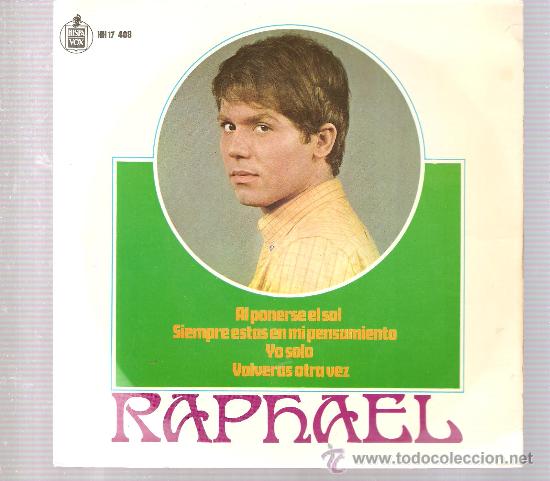 Discos de vinilo: EP RAPHAEL - AL PONERSE EL SOL - Foto 1