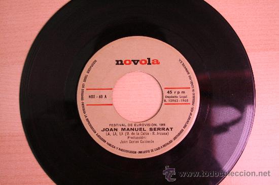 Discos de vinilo: SINGLE DE JOAN MANUEL SERRAT. LA LA LA. EUROVISION 1978 - Foto 1