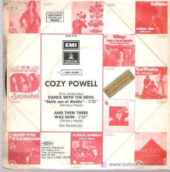 Discos de vinilo: cozy powell - dance with the devil *** promocional emi odeon 1973 - Foto 2