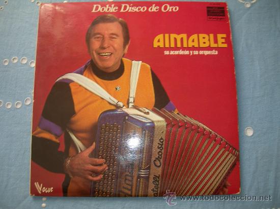 Discos de vinilo: AIMABLE SU ACORDEON Y SU ORQUESTA / DOBLE DISCO DE ORO - Foto 1