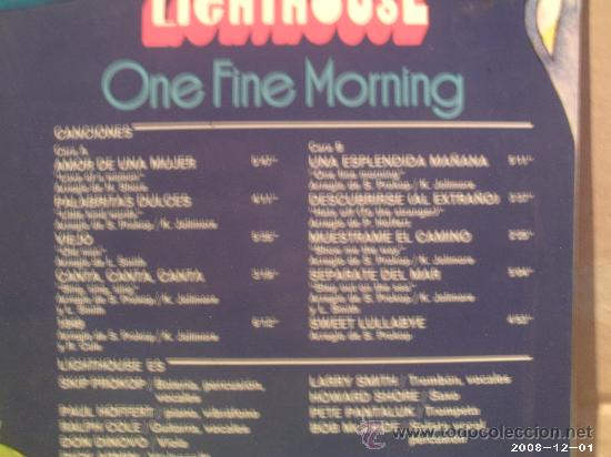 Discos de vinilo: LIGHTHOUSE --- ONE FINE MORNING - Foto 2