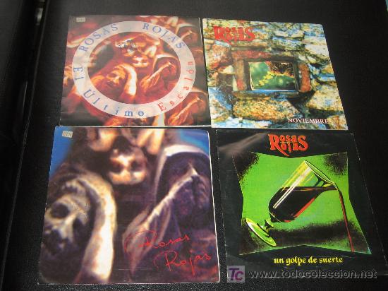 Discos de vinilo: LOTE DE 4 SINGLES DE ROSAS ROJAS - Foto 1