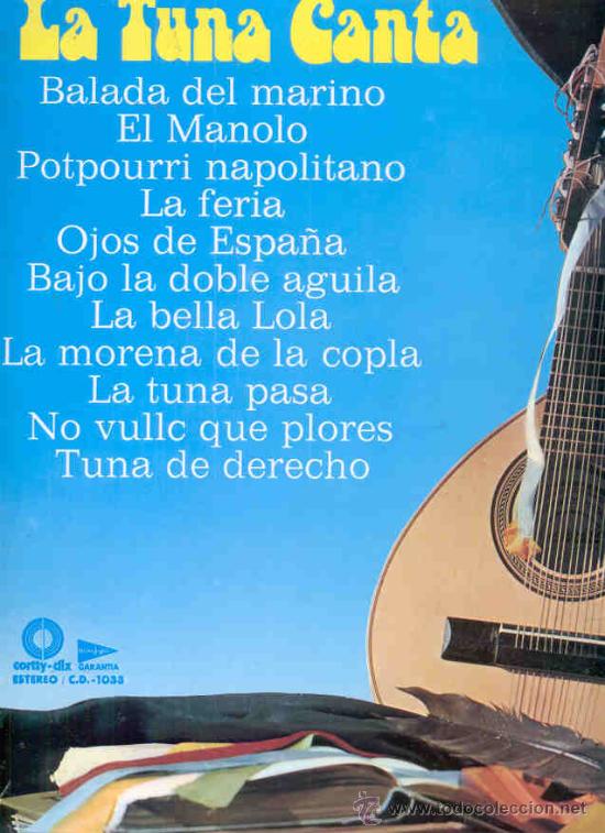 Discos de vinil: La Tuna Canta  LP  El Corte Ingl&eacute;s 1973       M-/M-