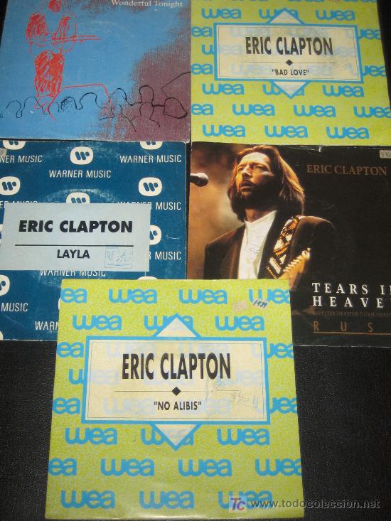 Discos de vinilo: LOTE DE 5 SINGLES DE ERIC CLAPTON - Foto 1