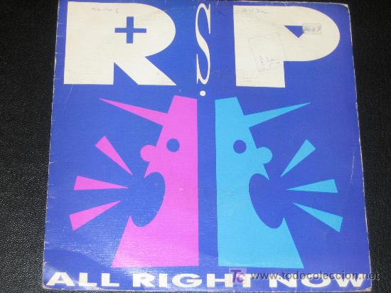 Discos de vinilo: R S P - ALL RIGHT NOW - GERMANY - Foto 1