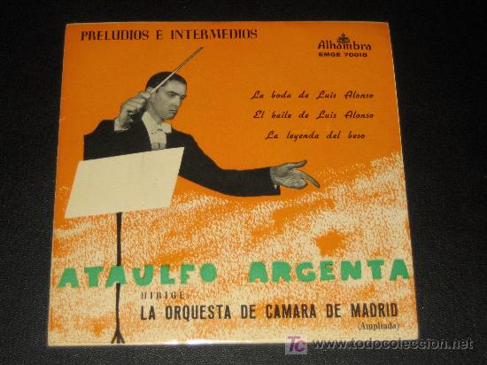 Discos de vinilo: ATAULFO ARGENTA - ORQUESTA DE CAMARA DE MADRID - Foto 1