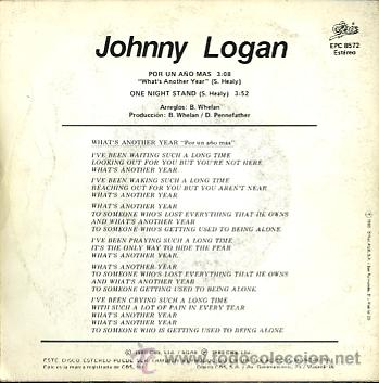 Discos de vinilo: JOHNNY LOGAN. EUROVISION 1980 - Foto 2