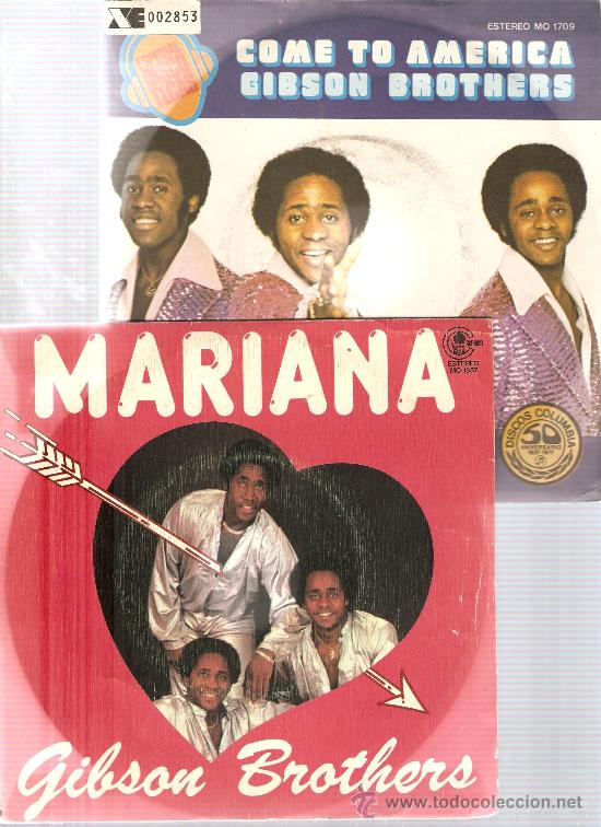 Discos de vinilo: 2 singles: GIBSON BROTHERS - Foto 1
