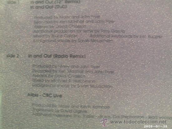 Discos de vinilo: MOEV ---- IN AND OUT -- MAXI - Foto 2