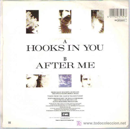 Discos de vinilo: MARILLION - HOOKS IN YOU **1989 EMI - Foto 2