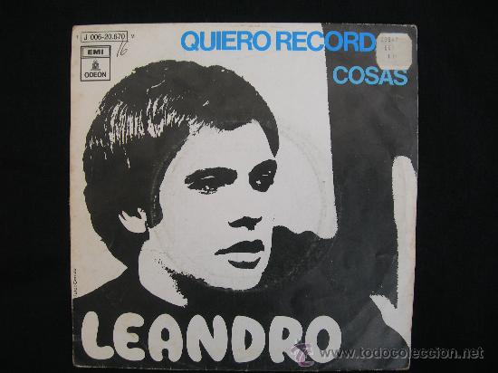 Discos de vinilo: LEANDRO / QUIERO RECORDAR / COSAS - Foto 1