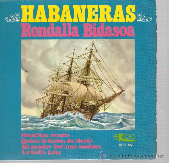 Discos de vinilo: EP HABANERAS  - RONDALLA BIDASOA - Foto 1